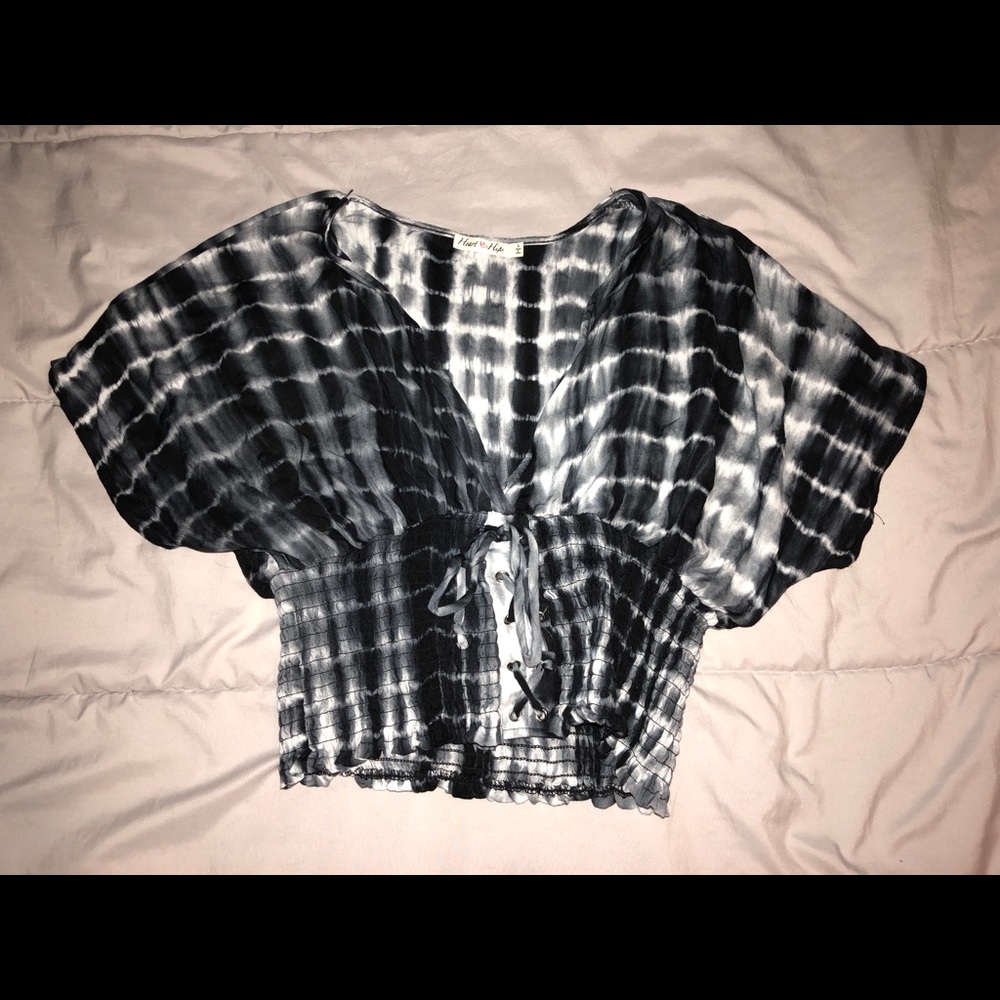 Black and white crop top